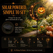 Solar Halloween Black Cat Garden Stake Light, Pumpkin Moon Yard Decor，Solar-Powered Halloween Garden Stake with Glowing Pumpkin, Black Cat and Moon Design Festive Outdoor Yard Lawn Pathway Decor