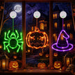 Halloween Window Lights, 3 Pack Pumpkin, Spider, Witch Hat Lights | Halloween Decoration Lights, 2026 Upgraded Dyed Design, 8 Flashing Modes, Timer, Battery Operated, Suction Cup, Indoor Lights