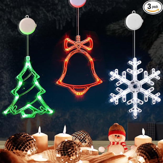 Halloween Window Lights, 3 Pack Pumpkin, Spider, Witch Hat Lights | Halloween Decoration Lights, 2026 Upgraded Dyed Design, 8 Flashing Modes, Timer, Battery Operated, Suction Cup, Indoor Lights