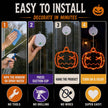 Halloween Window Lights, 3 Pack Pumpkin, Spider, Witch Hat Lights | Halloween Decoration Lights, 2026 Upgraded Dyed Design, 8 Flashing Modes, Timer, Battery Operated, Suction Cup, Indoor Lights
