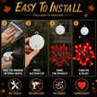 Acorn Maple Leaves Pumpkin Thanksgiving Lights, 3 Pack Rechargeable | USB Rechargeable Thanksgiving Lights, Fall Lights with Suction Cups, 8 Flashing Mode and Timer, Autumn Decorations