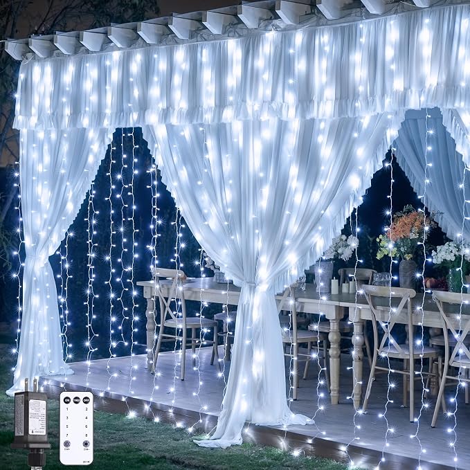 Orange Halloween Curtain Lights with Remote