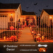Orange Halloween Curtain Lights with Remote