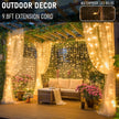LED Curtain Lights, Plug in Fairy Curtain Lights for Bedroom, Christmas Hanging String Lights Outdoor for Window Backdrop Wall Wedding Patio Indoor Dorm Party Decor, Warm White