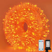 165ft Halloween Lights, 500 LED Transparent Wire Fairy Starry String Light Plug in, 16Lighting Modes for Indoor Outdoor Xmas Tree Wedding Party Decoration