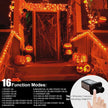 165ft Halloween Lights, 500 LED Transparent Wire Fairy Starry String Light Plug in, 16Lighting Modes for Indoor Outdoor Xmas Tree Wedding Party Decoration