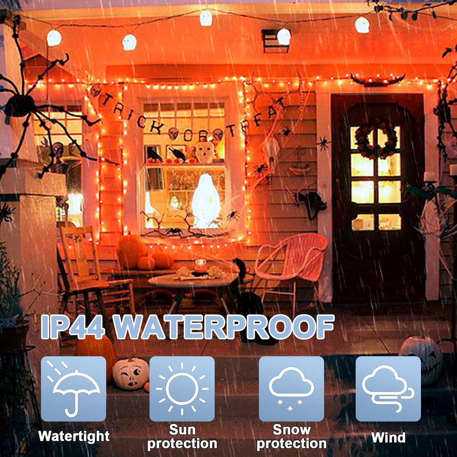 165ft Halloween Lights, 500 LED Transparent Wire Fairy Starry String Light Plug in, 16Lighting Modes for Indoor Outdoor Xmas Tree Wedding Party Decoration