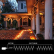 165ft Halloween Lights, 500 LED Transparent Wire Fairy Starry String Light Plug in, 16Lighting Modes for Indoor Outdoor Xmas Tree Wedding Party Decoration
