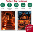 165ft Halloween Lights, 500 LED Transparent Wire Fairy Starry String Light Plug in, 16Lighting Modes for Indoor Outdoor Xmas Tree Wedding Party Decoration