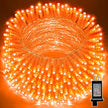 165ft Halloween Lights, 500 LED Transparent Wire Fairy Starry String Light Plug in, 16Lighting Modes for Indoor Outdoor Xmas Tree Wedding Party Decoration