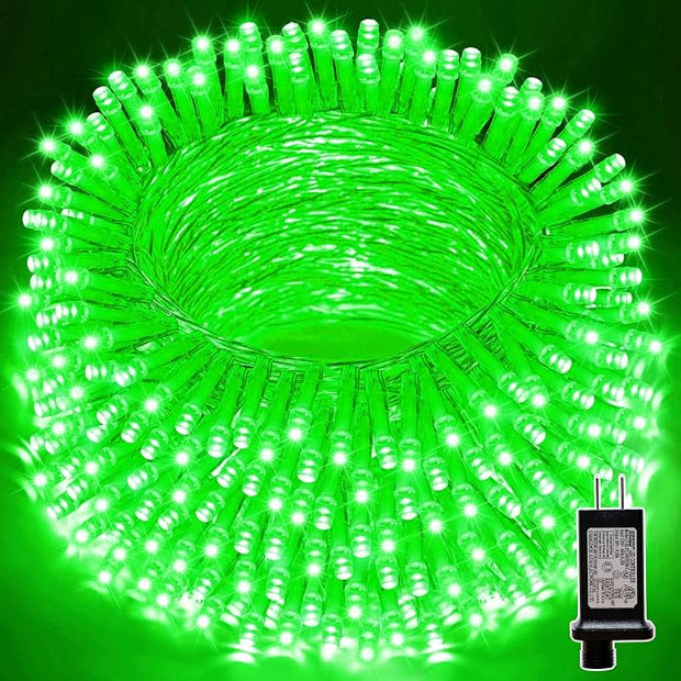 165ft Halloween Lights, 500 LED Transparent Wire Fairy Starry String Light Plug in, 16Lighting Modes for Indoor Outdoor Xmas Tree Wedding Party Decoration
