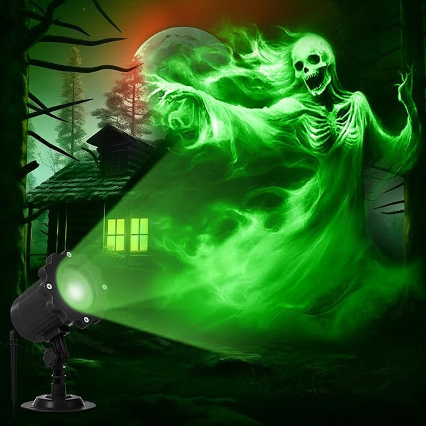 Halloween Ghost Projector Light Outdoor Decoration, Red, Dynamic | LED Halloween Projector, Halloween Spooky Light Decor for Outside Indoor, Garden Landscape Lamp, Waterproof